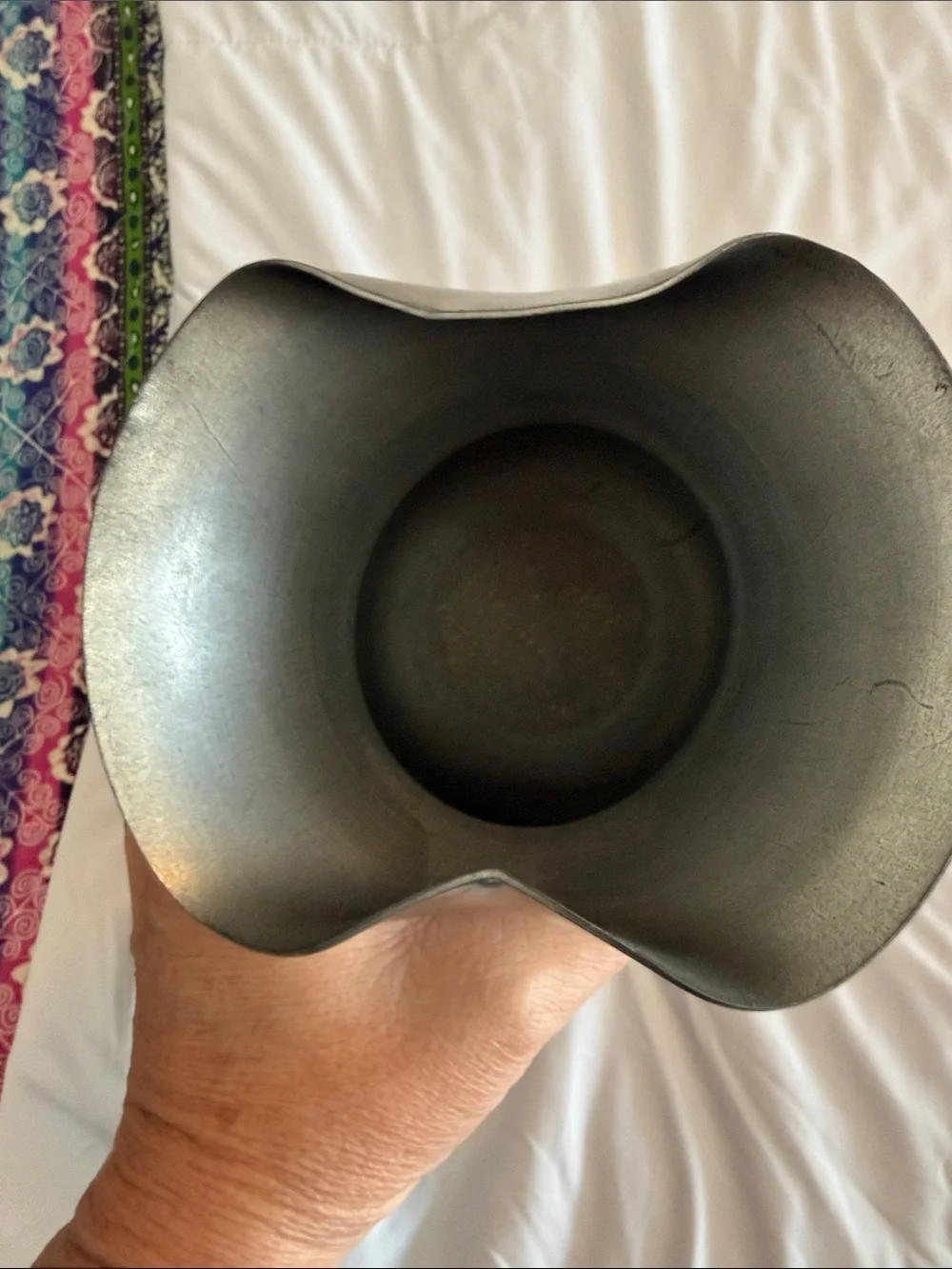 Polished Silver-Tone Decorative Pitcher Vase - Silver